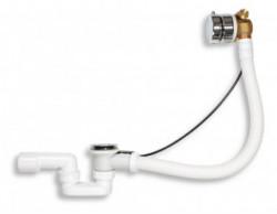 489,0 - Coloana Automata Cada Alimentare Apa Si Sifon D.1 1/2X40/50, Pp Alb /Crom - 489,0