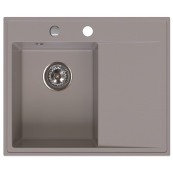 DRGS-L/50/60TU - Chiuvetă bucătărie din granit cu o cuvă și picurător, 50 × 60 cm