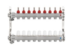 FC-RZPU09SR - Distribuitor-colector 1" inox, tip RZPU, 9 circuite/căi