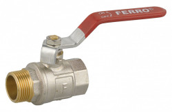 KP41 - Robinet trecere din alama pt. apa PN25, 1 1/4" FI-FE sfera si maneta