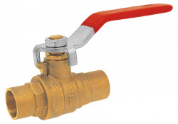 KPL3 - Robinet trecere din alama sfera si maneta PN25, D.18 mm pt. sudura teavapru - Img 1
