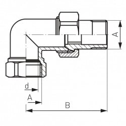 SG6 - Cot olandez din alama 3/4" FI-FE etansare conica - Img 2