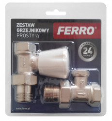 ZGB01 - Set robineti radiator tur/retur drepti 1/2"