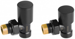 ZGB31BL - Set robineti radiator tur/retur coltari 1/2", negru