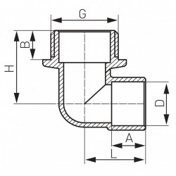 4092-1501 - Cot alama D.15x1/2" FE , imbinare prin sudura - Img 2