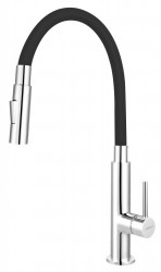 BZA43B - Zumba Slim 2F - baterie stativa bucatarie pipa flexibila, negru - Img 1