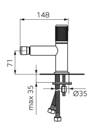 FD1-ARD-6-25 - ARDESIA, Baterie stativa bideu - Img 2