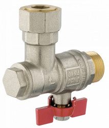 KFMFZZ2SGK - Robinet trecere coltar cu semiolandez, supapa sens si filtru PN10, 3/4" FI-FI - Img 1