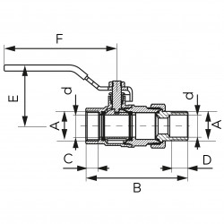 KFPS41 - Robinet trecere olandez PN30, 11/4" FI-FE, F-Power - Img 2