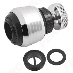 P1014-W - Regulator De Debit Pivotant, Crom/Negru Pt. Baterii Spalator