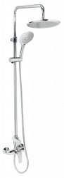 SET068/57,0 - NOVASERVIS – Metalia57 Set dus cu baterie si cap de dus tip ploaie (crom)