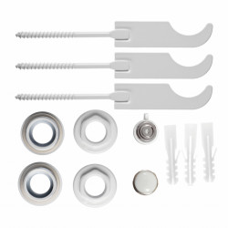 ZGG3BA - Set reductii 1x1/2" dop, aerisitor higroscopic 1/2" si 3 console pt. radiatoare de aluminiu - Img 1