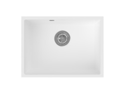 DRGS1-U/40/54WH - Chiuvetă granit, o cuvă, montaj sub blat, 40 × 54 cm