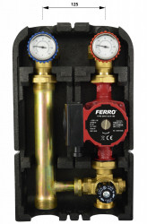 GMPT60GPA - Grup de amestec 1 1/2"x1" incalzire in pardoseala vana 3 cai termostatata si pompa GPA II 25‑6‑180
