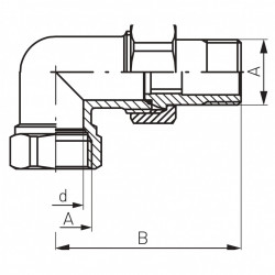 SGC10 - Cot olandez din alama cromata 1 1/4" FI-FE O-ring - Img 2