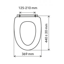 WC/SOFTDPLAST - Capac WC soft-close din duroplast , alb - Img 2
