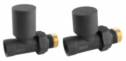 ZGB30AT - Set robineti radiator tur/retur drepti 1/2", antracit