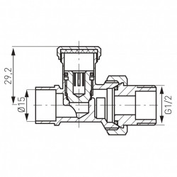 ZP2LY - Robinet radiator retur drept 1/2"x15 mm lipire - Img 2