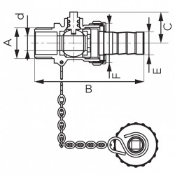 ZSN2 - Robinet golire din alama cu sfera 3/4" FE - Img 2