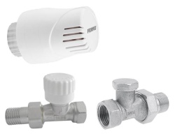 ZTMN01-16 - Set robineti radiator drepți 1/2" tur termostatic+retur+cap