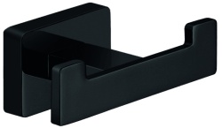 AGR06BL - Agățătoare dublă Greta Black, negru mat