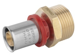 FNPM2012 - Racord drept presare, 20x1/2" FE, țevi multistrat