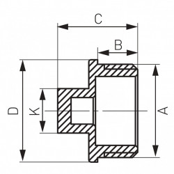KOR4C - Dop alama cromata 3/4" FE - Img 2