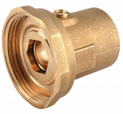 KSP2 - Robinet trecere din alama olandez pt. pompa PN25, 1 1/2" FI-FE sfera - Img 1
