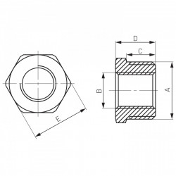 R08Z - Reductie alama 1 1/2"x1 1/4" FE-FI - Img 2