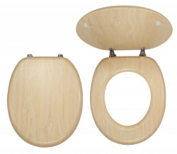 WC/BRIZA - Capac WC decor mesteacan, MDF - Img 1
