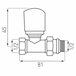ZTI2Y - Robinet radiator termostatic tur drept 1/2" - Img 2
