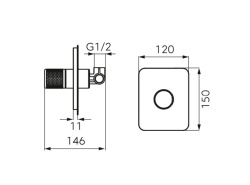 FD1-ARD-7PA-25 - ARDESIA, Baterie incastrata dus - Img 2