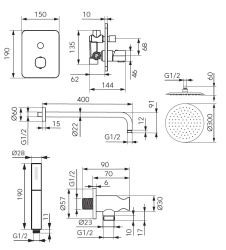 FD1-MDR-7PSET2-11 - MEANDRO, Sistem dus incastrat 6 in 1