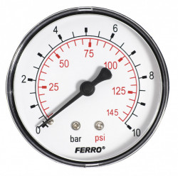 M6310A - Manometru 63 mm 1/4" axial, 0-10 bari