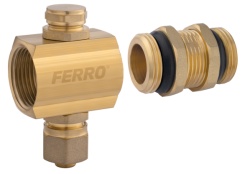 N-RKPO-EXT - Set de extindere cu 1 circuit pentru distribuitor din alamă 1”, cu ventil de închidere