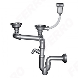 NSP620 - Sifon Dublu Ventil 89 Mm Si Preaplin, Dn40 Spalator