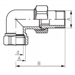 SGCC2 - Cot olandez din alama cromata 1/2" FI-FE etansare conica - Img 2