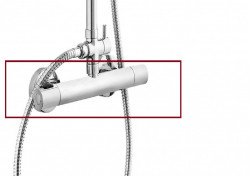 TRM7U - Baterie termostatata perete dus Trinity, crom fara accesorii