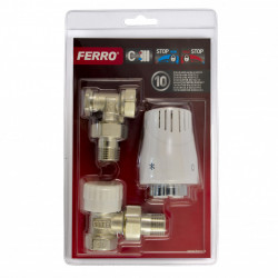 ZTMN02 - Set robineti radiator coltari 1/2" tur termostatic+retur+cap termostat - Img 2