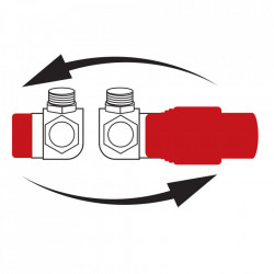 ZTO30BL - Set robineti radiator axiali 1/2" tur termostatic+retur+cap termostat GT34, negru - Img 2