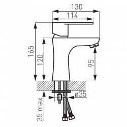 BAG2-LA - Bateria stativa lavoar Algeo Leed Breeam, crom ventil - BAG2-LA (termen livrare 21 zile) - Img 2