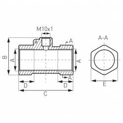 STG2 - Teu redus 3/4 pentru montaj senzor de temperatura - Img 2