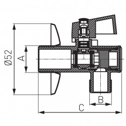 Z1212KF - Robinet coltar filtru 1/2"x1/2", crom - Img 2