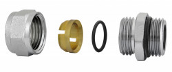 ZL1501N - Racord alama nichelata prin compresie D.15x1/2" pt. teava cupru