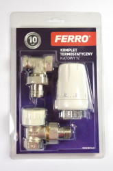 ZTM08 - Set robineti radiator coltari 1/2" tur termostatic+retur+cap termostat GT11