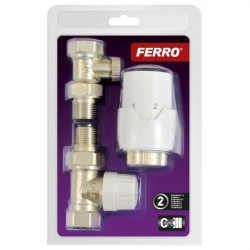ZTM20 - Set robineti radiator drepti 1/2" tur termostatic+retur+cap termostat GT20 - Img 2