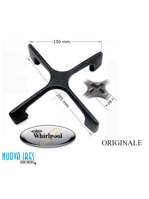 Cruce capac arzator aragaz Whirlpool, Indesit, 5194849