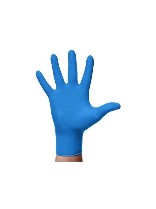 Manusi nitril texturate Albastre, marimea xL, 50 bucati, Mercator Gogrip-BL-xL, Gogrip-BL-XL