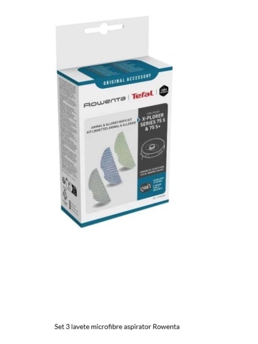 Set 3 lavete microfibre aspirator Rowenta