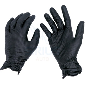 Manusi nitril texturate Negre, marimea M, 50 buc, Mercator Gogrip-NG-M, Gogrip-NG-M